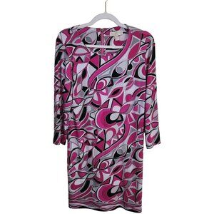Michael Michael Kors Pink Swirl Sheath Dress Size 10